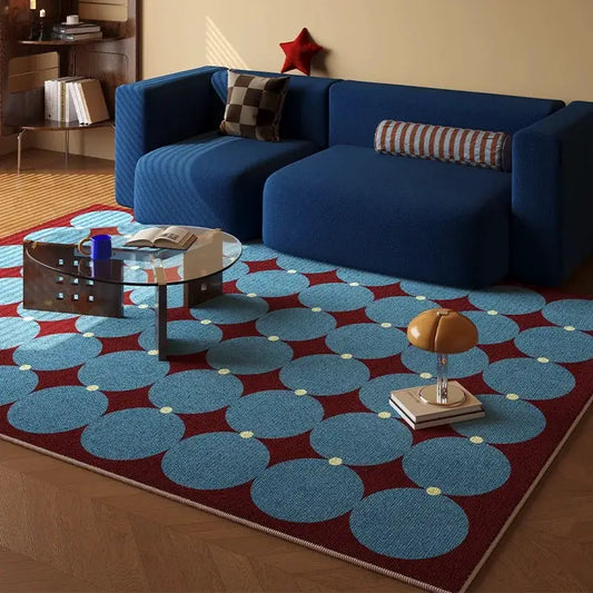 VIKAMA Vintage Crystal Velvet Rug Stain-Resistant & Non-Slip Living Room Sofa & Recliner Mat Bedside Rug for Bedroom Home Decor from PriceLows™