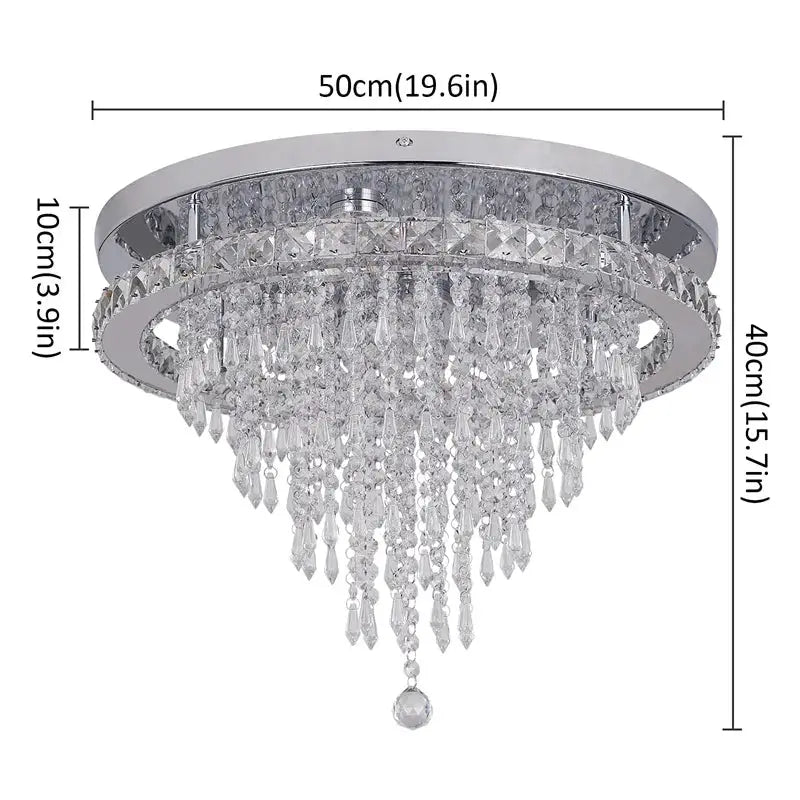 Modern K9 Luxury Crystal Ceiling Lamp Smart Led Living Dining Room Pendant Light Chandelier Remote Control Hanging Decor Luminai from PriceLows™