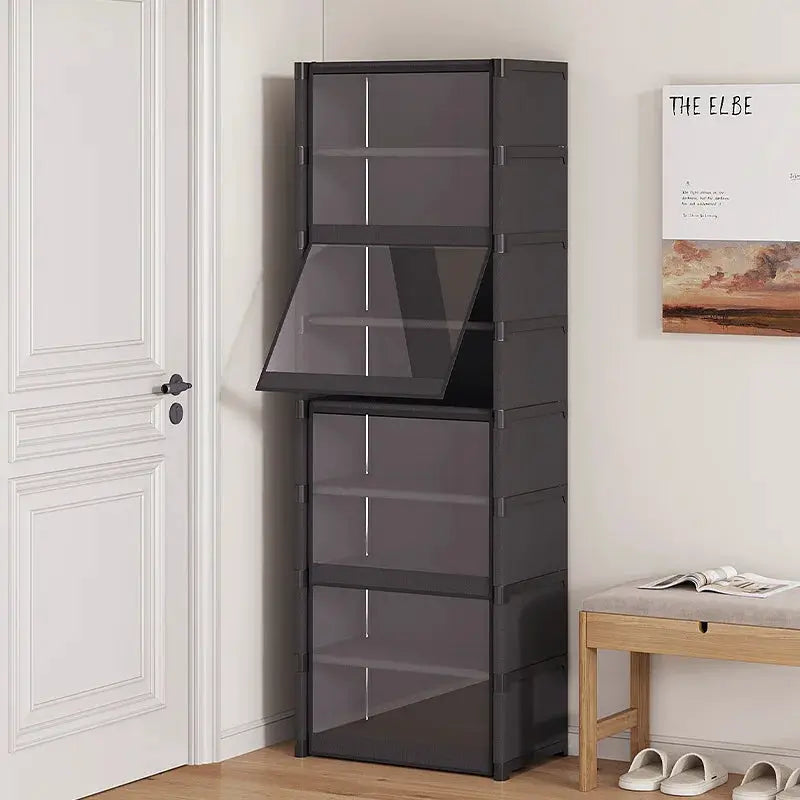 Dust-Proof and Transparent Large-Sized High-Shoe Rack, Shoe Cabinet, Suitable for 5-9 Levels of Storage, Can Accommodate 12-24 Pairs of Shoes Sports Shoe Rack Organizer, Shoe Cabinet, Closed Shelf, Shoe Rack Support Piece, Su from PriceLows™