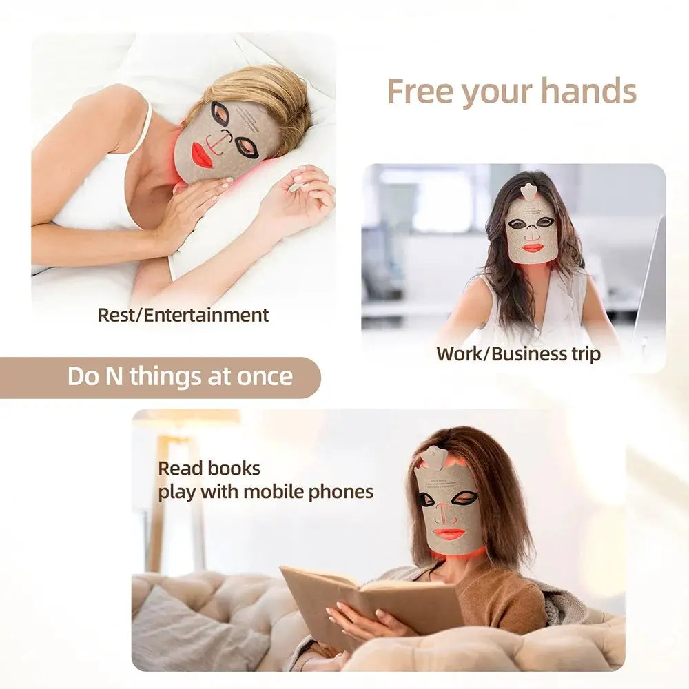 7 Colors Silicone LED Mask Face Photon Skin Rejuvenation Flexible Soft Facial Beauty Mask Skin Care Repair Skin Brightening from PriceLows™