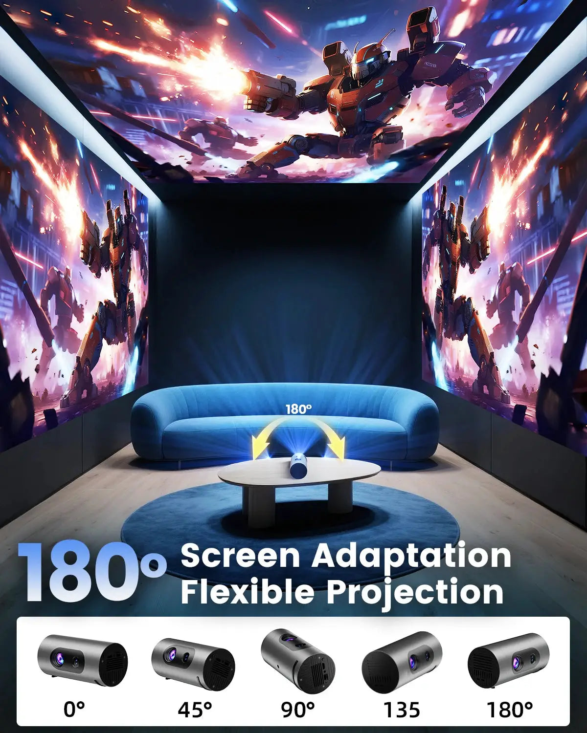 Portable Cinema Projector | Android 13 | Wifi 6 | Compact