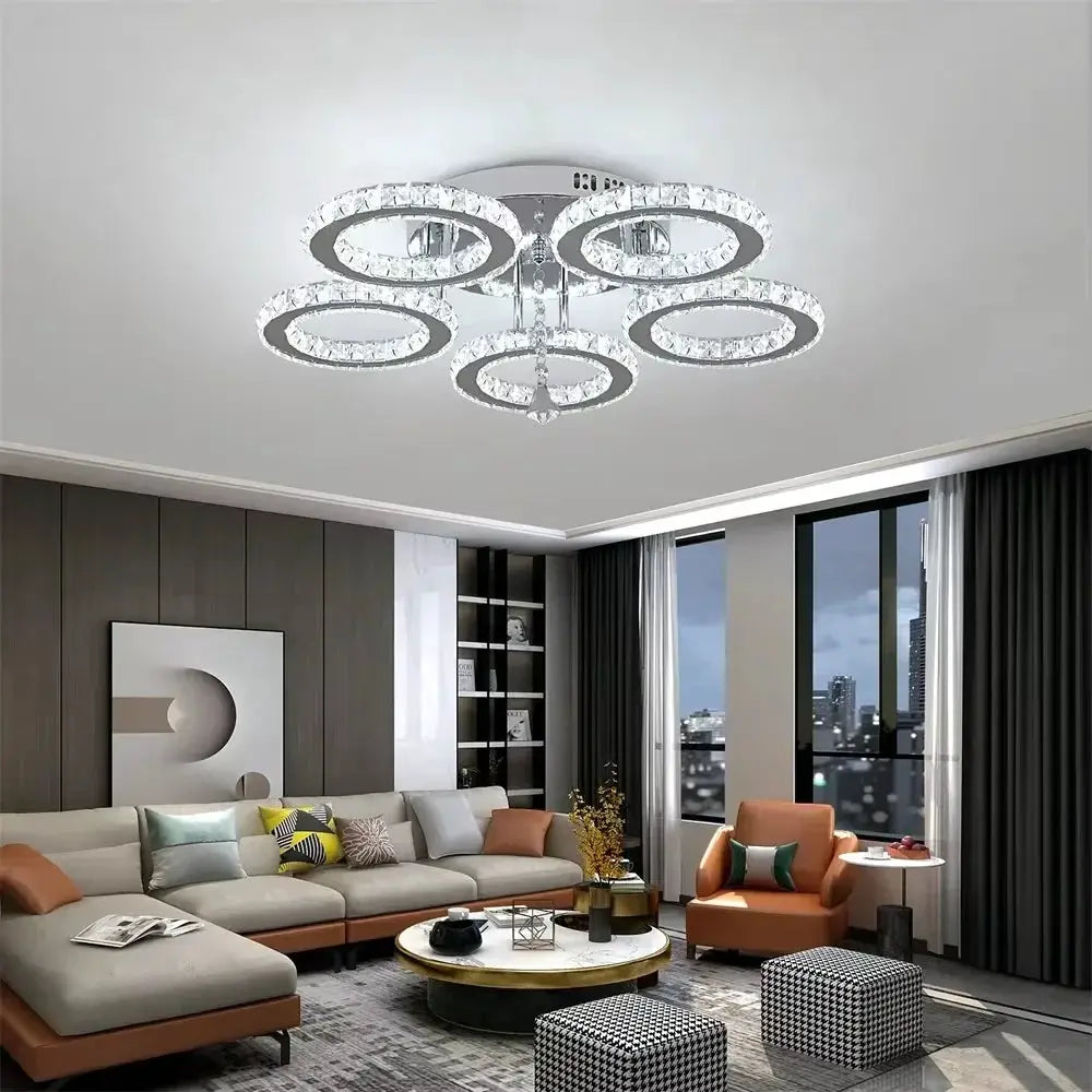 Modern Luxury Ceiling Crystal Chandelier Decoration Home Furniture Living Room Hanging Ceiling Lamp Kitchen Light Led Lighting from PriceLows™