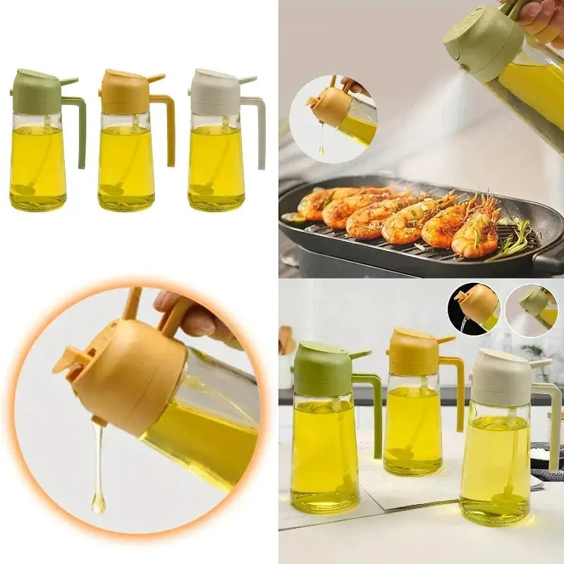 Oil Sprayer | Glass Oil Bottle | 2In1 Design | BBQ And Air Fryer