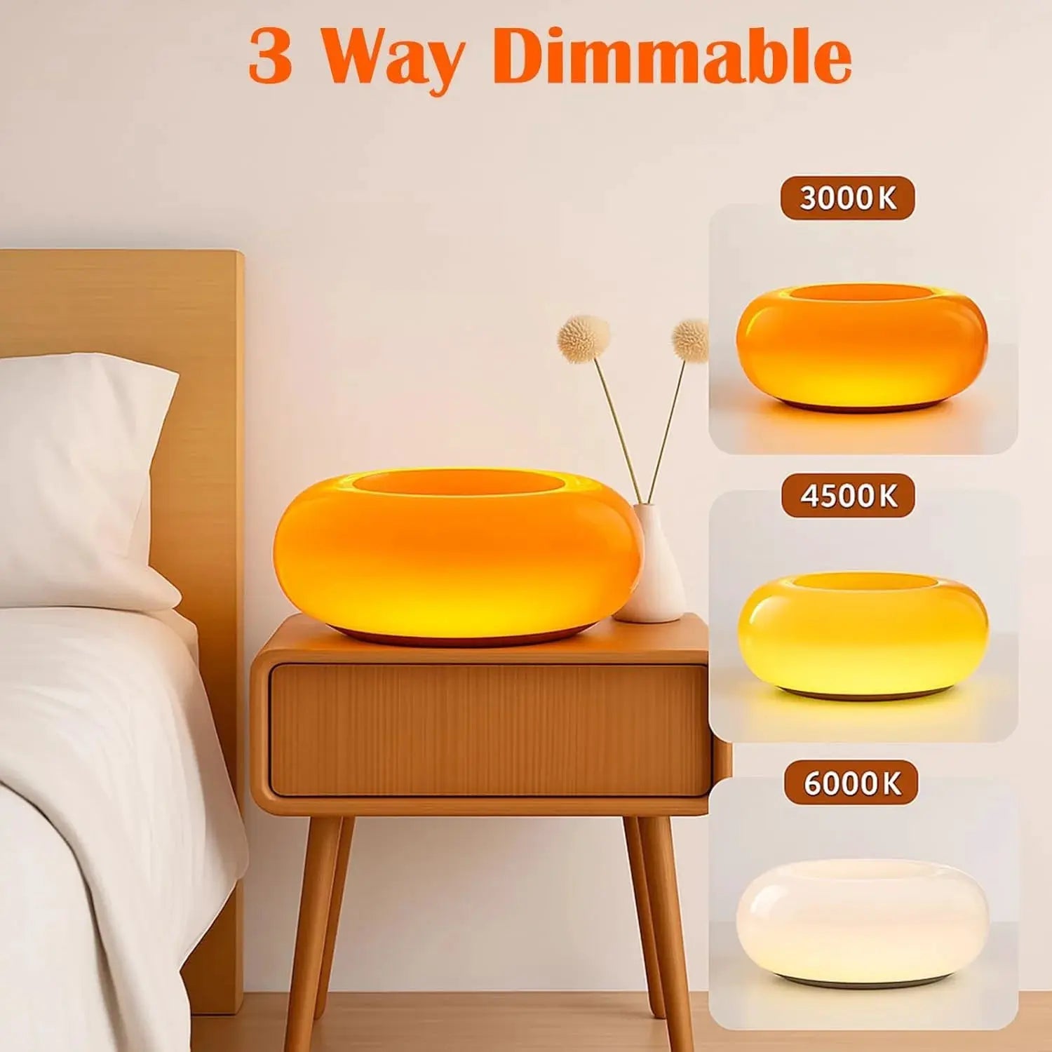 Aesthetic Doughnut LED Night Lamp – Cozy Ambient Light, Touch Control,Warm Color from PriceLows™