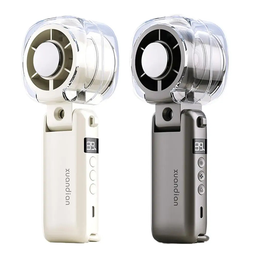 Handheld Misting Fan | USB Rechargeable | 3000mAh Battery | LED Display