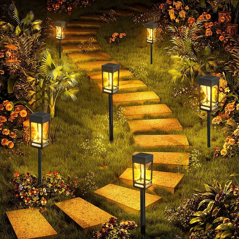 6PC Solar Garden Lights Outdoor Dusk to Dawn Sensor IP44 Waterproof Solar Pathway Lights Auto On/Off Solar Landscape Stake Light from PriceLows™