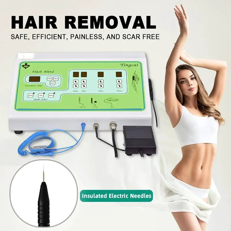 Portable Electrolysis Epilator | Painless Hair Removal | Electric Needle | 5 Lamp Heads