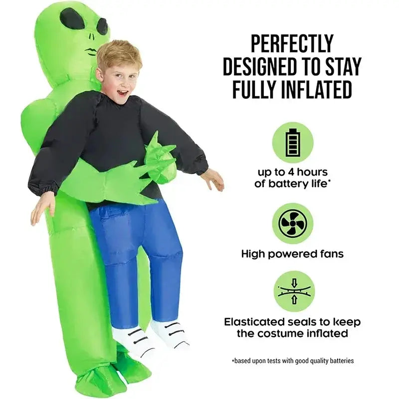Alien Inflatable Costume | Green Color | Kids Size