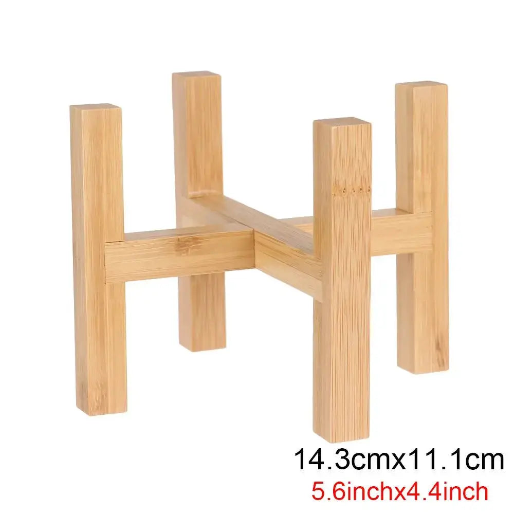 Floor-Standing Bonsai Display Stand Wood Flowerpot Holder Flower Pot Base Indoor Outdoor Home Decoration Tray Garden Supplies from PriceLows™