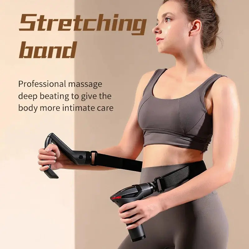 Massage Gun | Extended Long Handle | Rechargeable Battery | Quad Tips