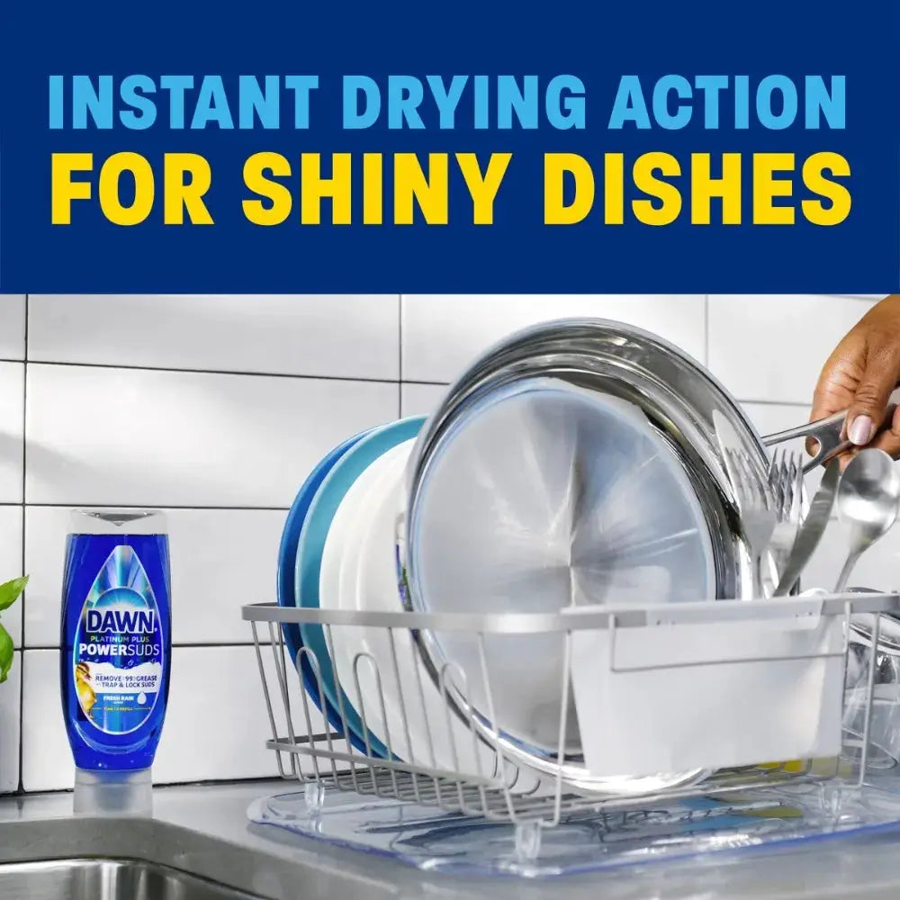 Dish Soap | Ez Squeeze Liquid | Fresh Rain Scent | 17.4 Fl Oz