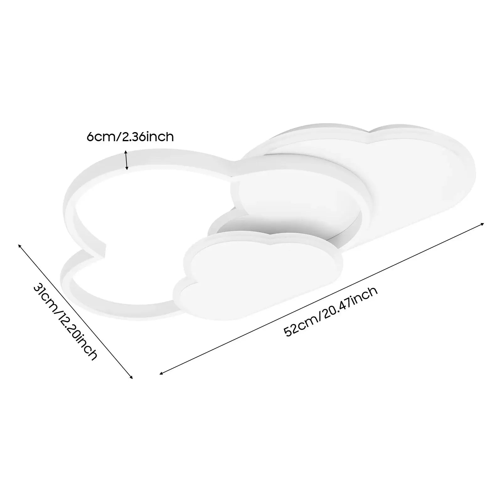 LED Cloud Ceiling Light, 3000-6500k Dimmable Kids Room Light Fixture, Children's Room Bedroom Study Lamp, Night Light from PriceLows™