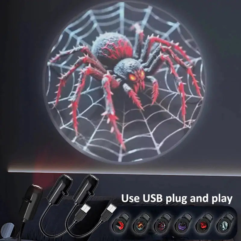 Night Light Projector | Rotatable Housing | USB Plug Powered | Switchable Discs