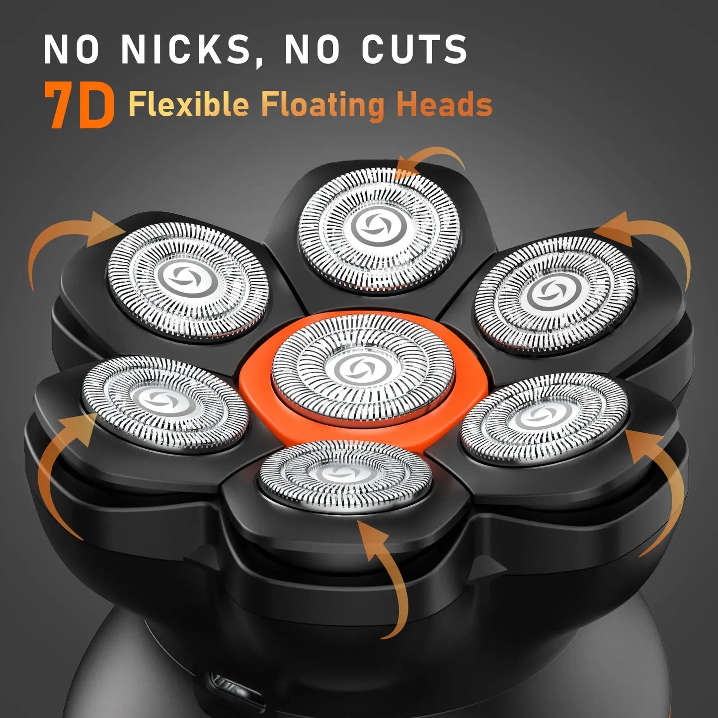 Head Shaver | IPX6 Waterproof | USB Rechargeable | 7D Model
