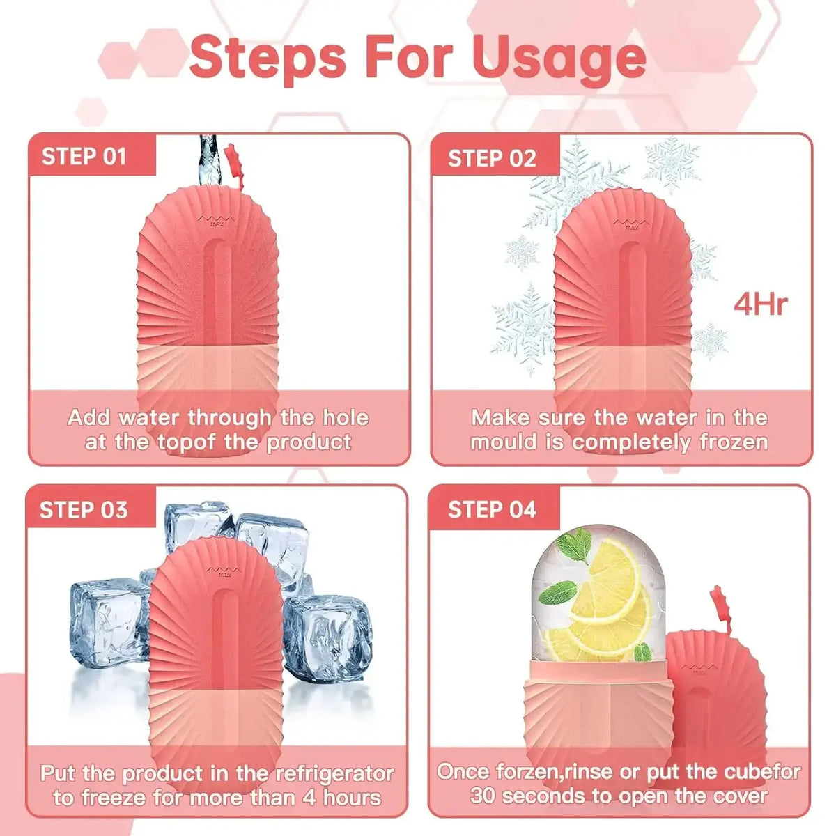 Ice Facial Roller | Flexible Rubber Core | Reusable Design