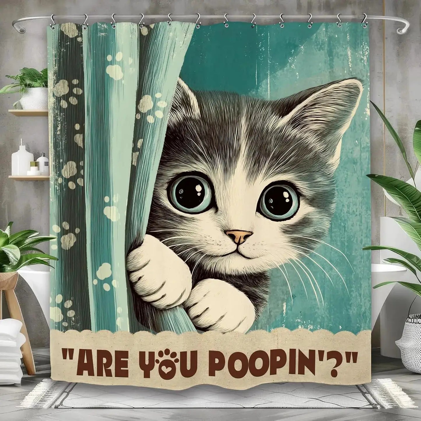 Funny Dogs Cute Shower Curtain Bulldog Pet Hilarious Schnauzer Farmhouse Rustic Bathroom Set Accessories Decor with 12Pack Hoo from PriceLows™