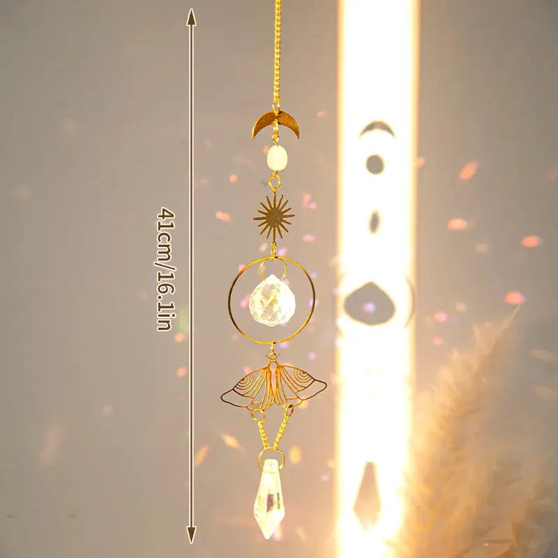 Sun Catcher Crystal Suncatcher Wind Chimes Sunflower Prism Ball Pendant Home Decoration Outdoor Decor and Accessories from PriceLows™