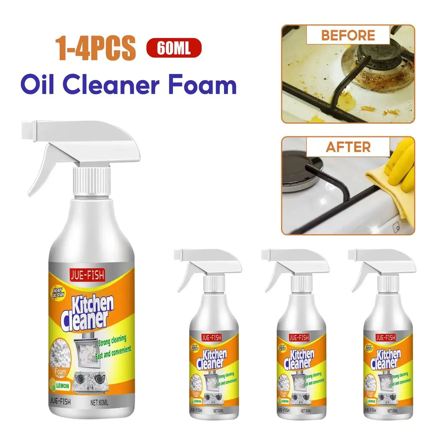 Oil Cleaner Bubble Spray Remover Grease Foam Multipurpose Dirt Oil Cleaning Kitchen Grills Foam Washing Kitchenware Degreaser from PriceLows™