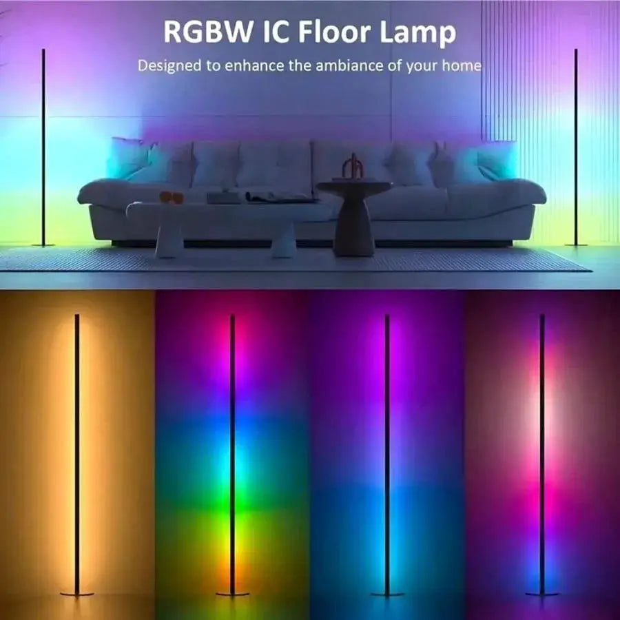 Music Sync RGB LED Floor Lamp Dynamic Color Changing Standing Light Romantic Ambient Light for Weddings, Parties, Hotels, Bedrooms, Gaming Rooms & Football Matches, Ideal Festival Gift from PriceLows™
