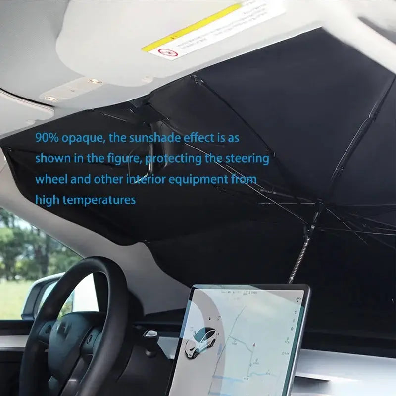 Car Sunshade Umbrella | Windshield Protector | PVC Material | Universal Fit