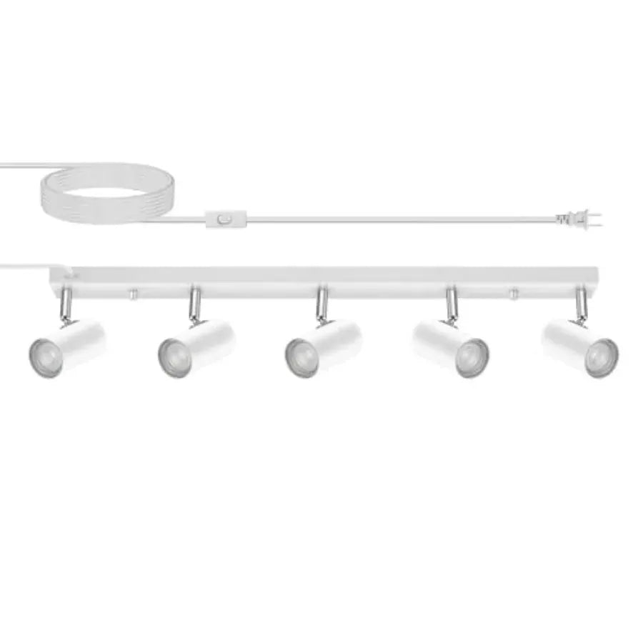 3 Light Track Lighting Kit, 3 Way Flexible Plug in Ceiling Spotlight, Industrial LED Wall Light for Kitchen Cabinet Gallery Bar from PriceLows™