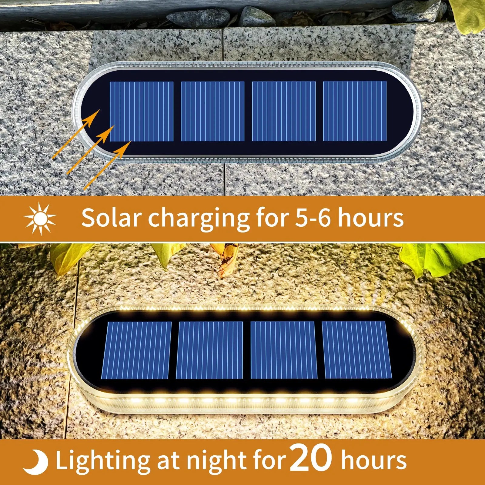 5 Years Lifespan 4 Pack Solar Deck Lights IP68 Waterproof Auto On/Off 5-Ton Anti-Pressure LED Step Lights for Garden Yard solar Path lighting from PriceLows™