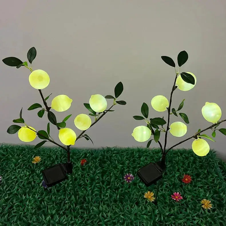 LED Solar Lemon Light for Lawn,Courtyard,Outdoor View,Garden, Park, PartyAtmosphere, Entrance, Festival, Decorative Lamp, 2Pcs from PriceLows™