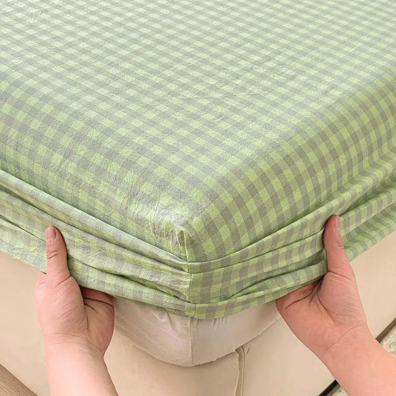 Pure Cotton Fitted Sheet Adults Kids Room Bedsheets Single/Twin/Queen/King Size Bed Cover простынь Soft Mattress Protector from PriceLows™