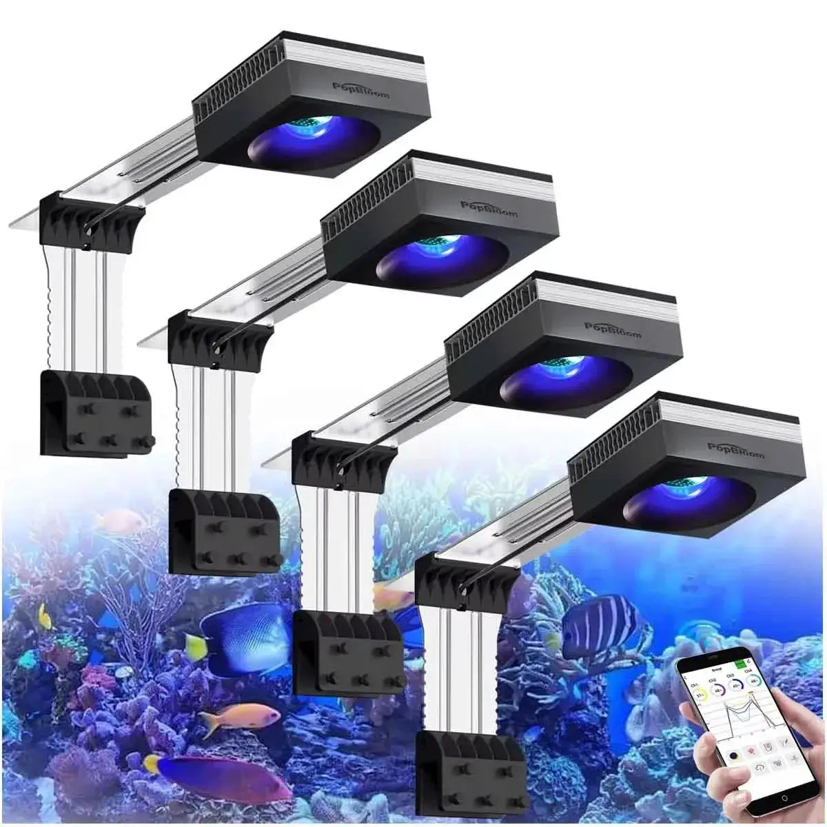 LED Reef Aquarium Light | 100W Full Spectrum | Clip On Mount