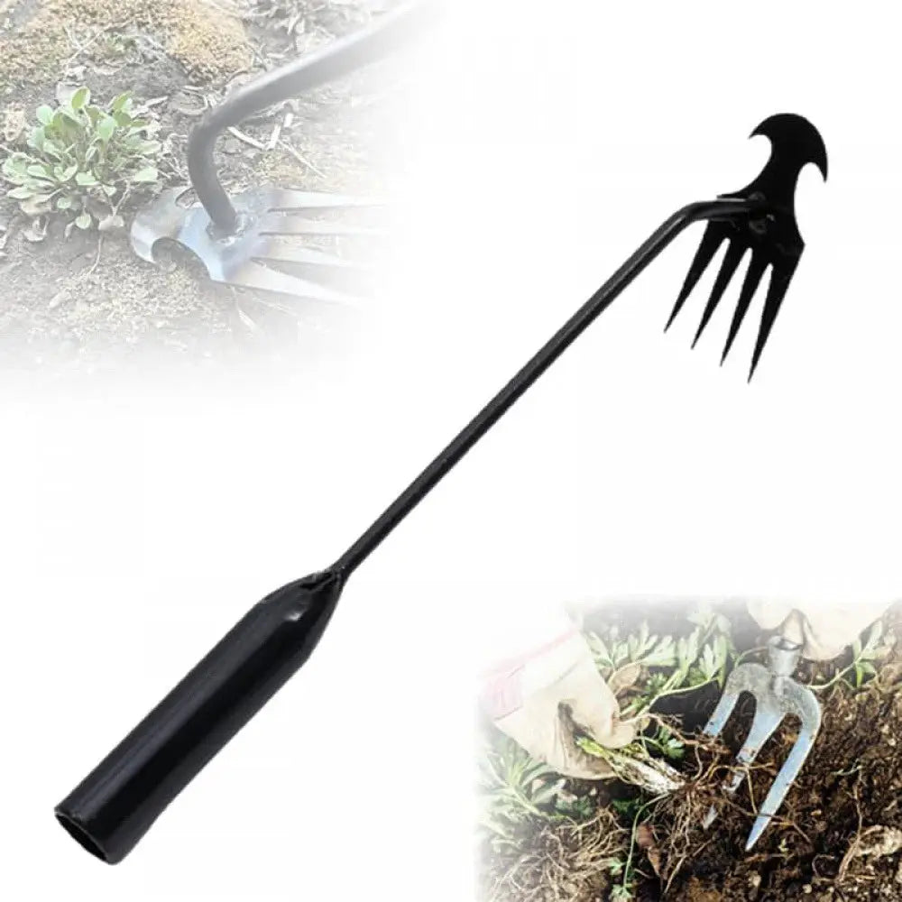 Gardening Hand Weeder | 4 Tooth Blades | Dual Purpose Removal Tool