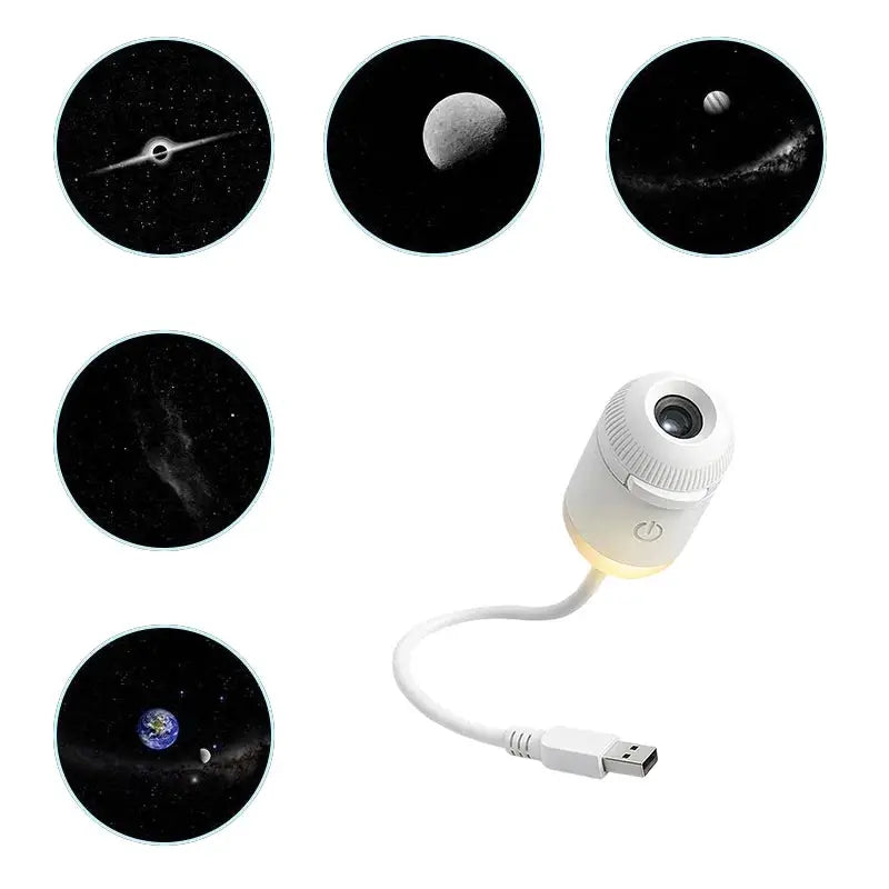 Galaxy Star Projector | Mini LED Night Light | Two In One Design