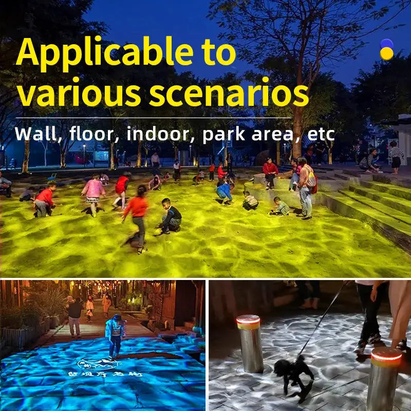 LED Water Ripple Projector | Waterproof Outdoor Beach Light | Aluminum