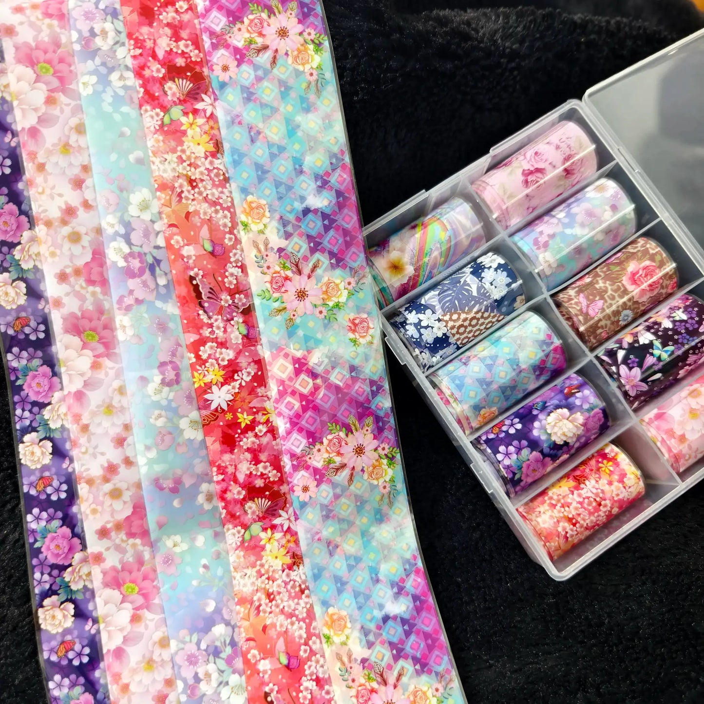 10Rolls Halloween Flower Plaid Angel Marble Bow Nail Foils Transfer Paper Nail Art Stickers Decal Nails Decoration from PriceLows™