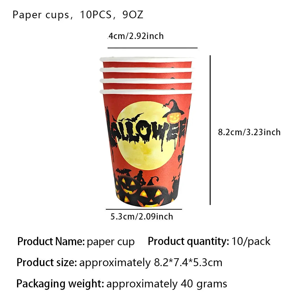 Halloween Party Supplies | Paper | Pumpkin Theme | Tableware Set