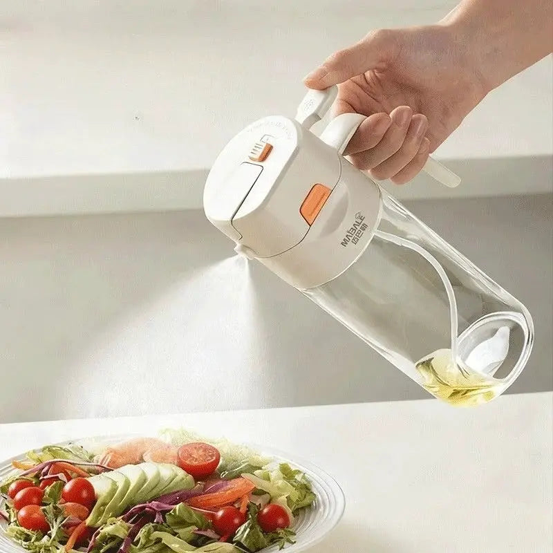 Oil Spray Bottle | Glass | Dual Use Spray and Pour | Kitchen