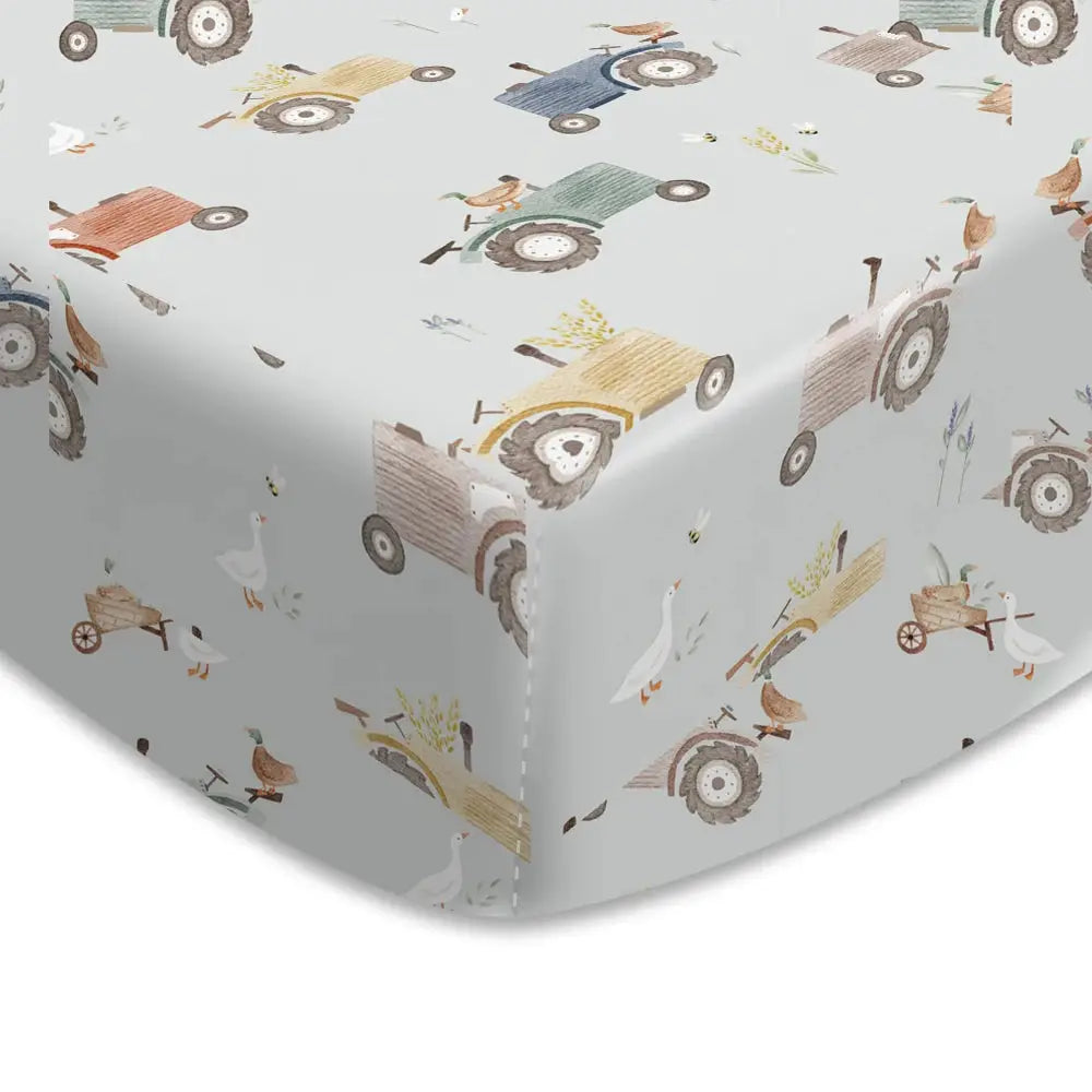 HappyFlute New One Piece Cartoon Print 70*130CM Elastic Band Design Skin-friendly&Breathable Baby Bed Sheet from PriceLows™