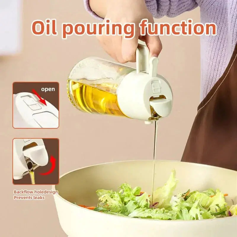 2-in-1 Kitchen Oil Sprayer and Dispenser Bottle, Plastic Oil Mister for Cooking, BBQ, Baking, Roasting and Picnic from PriceLows™
