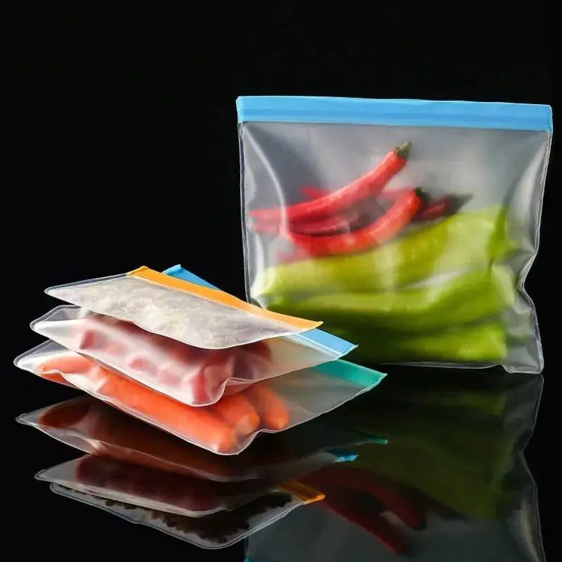 Reusable EVA Food Storage Bags | Thickened Sealable Pouches | Fridge Freezer