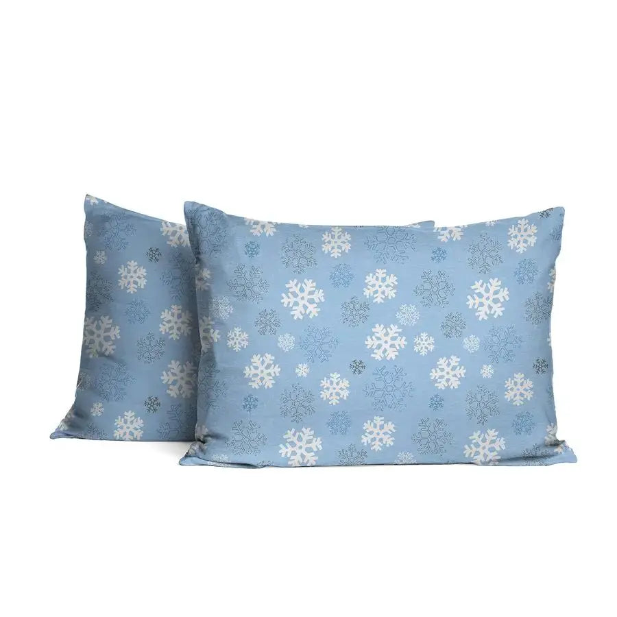 Heavy Weight Flannel Sheet Set, Queen, Snow Flakes Warm amp Cozy 100 Cotton Flannel PreShrunk 170 GSM Deep Pockets Easy Fit Elas from PriceLows™
