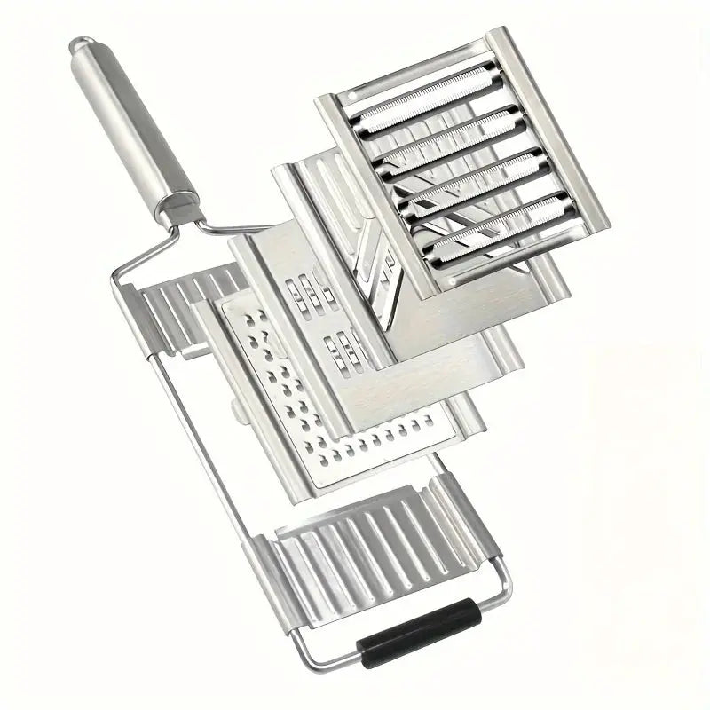 Vegetable Slicer | Stainless Steel Blades | Four In One | Bamboo Handles
