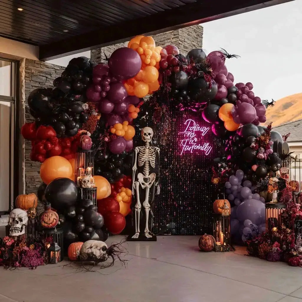 Halloween Balloons | Double Stuffed Latex | Multicolor Set | Home Event Decor