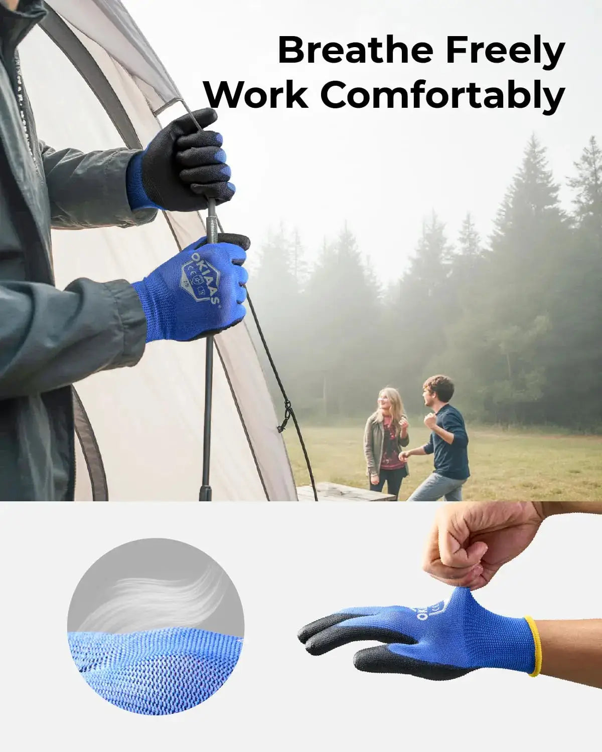 Ultra Thin Work Gloves with Grip, 12 Pairs Bulk, Lightweight Polyurethane Coating, Green X-Large from PriceLows™