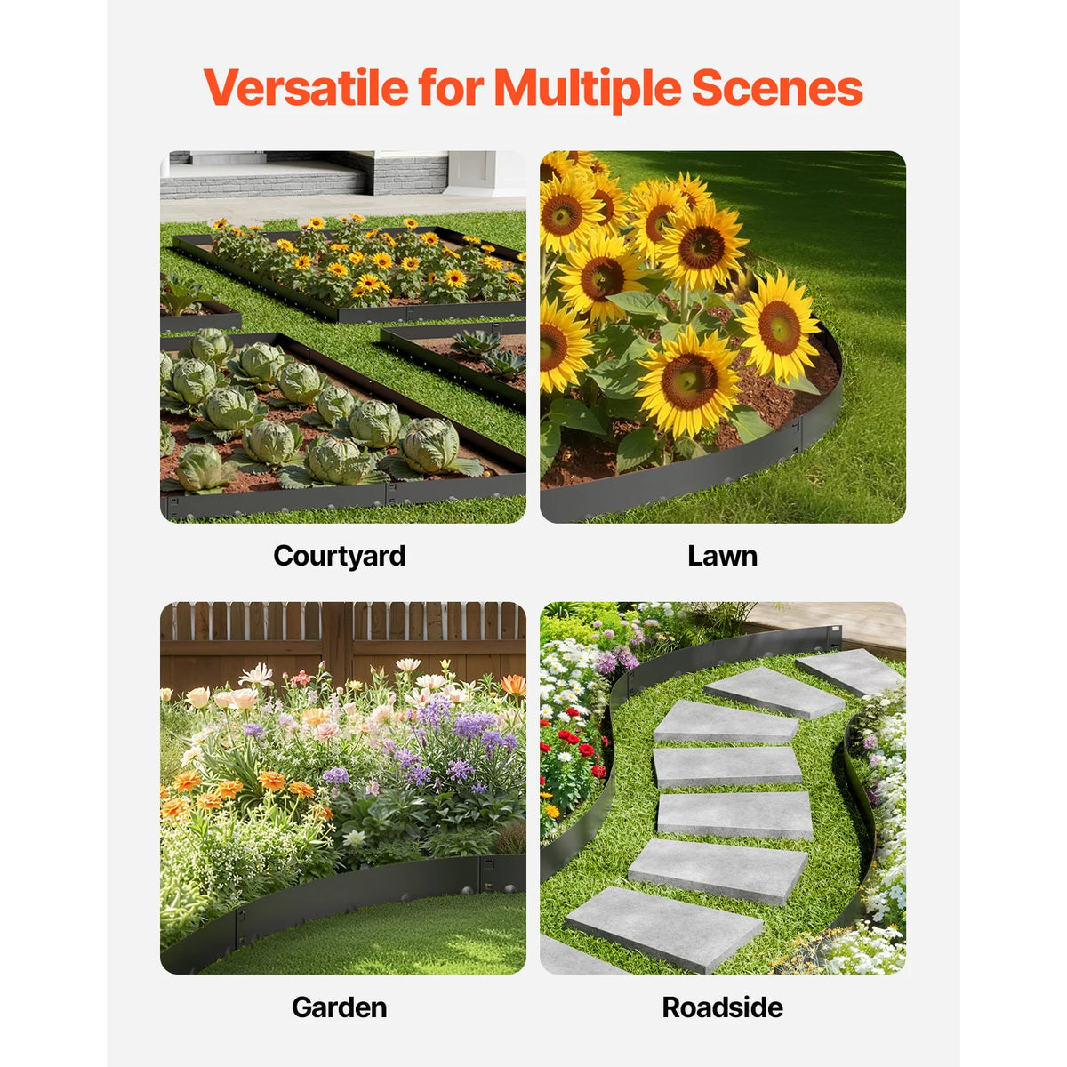 Steel Landscape Edging | Rust Resistant | Bendable | 39X3 Inch