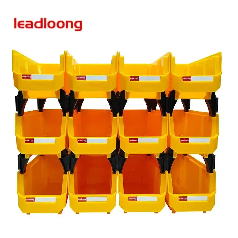 LEADLOONG V3 Garage Box 12pc 11x5x5inch/27.6*13.9*12.8cm Workshop Goods Shelves Organizer Bin Screw Parts Hardware Storage Case from PriceLows™