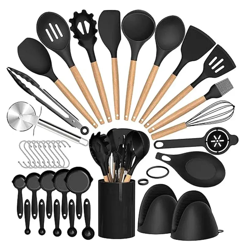 36pcs silicone utensil cooking set with holder from PriceLows™