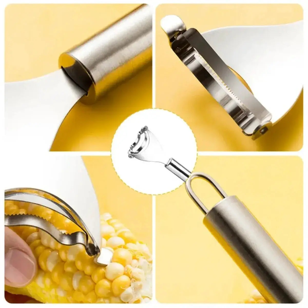 Stainless Steel Corn Peeler Serrated Corn Stripper Peelers Cob Shaver Planer Thresher Cutter Kitchen Fruit Vegetable Gadget Tool from PriceLows™