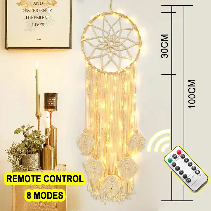 big dream catcher hanging/light decoration nordic decoration home girls room/nursery/kids decor dreamcatcher children room new 5 from PriceLows™