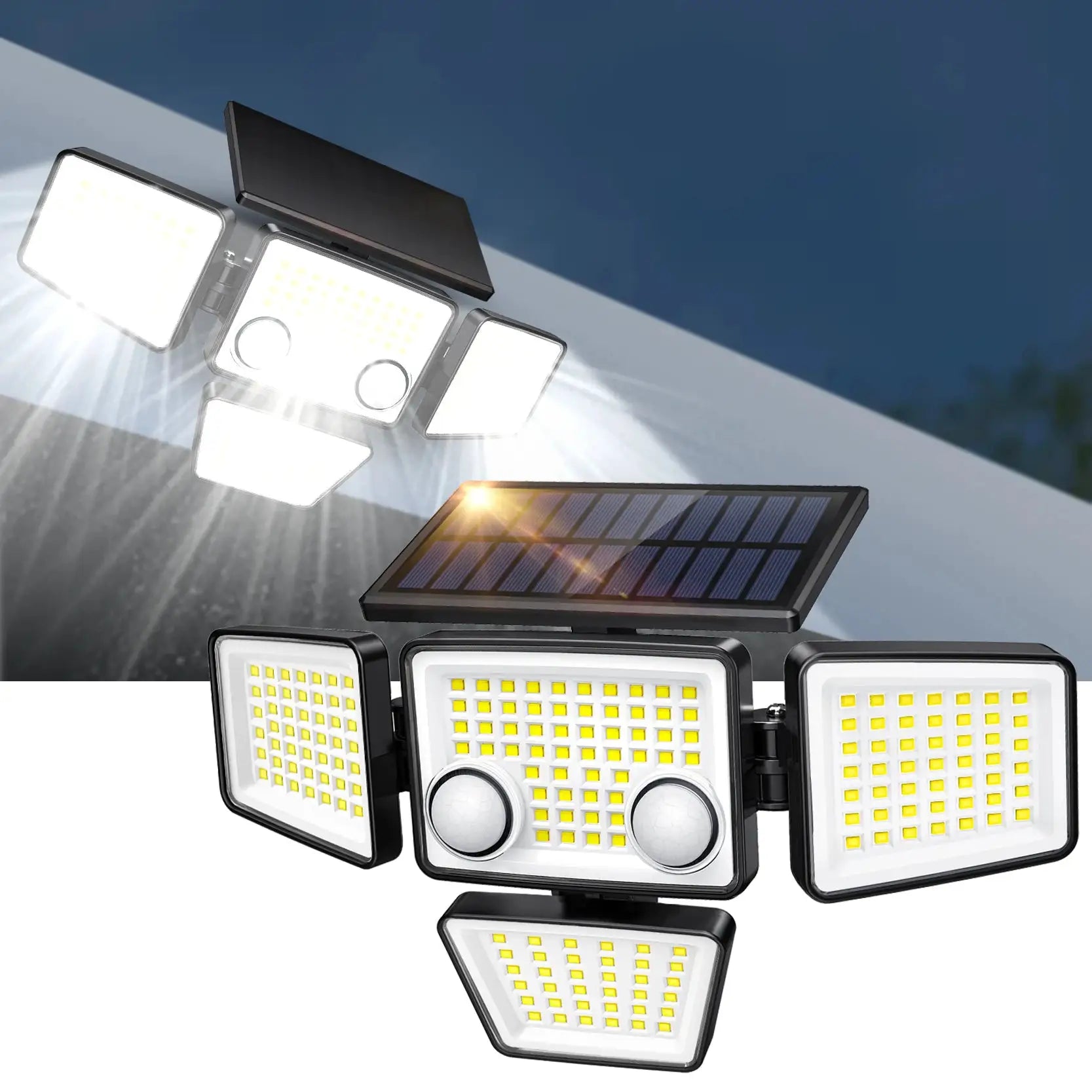 Solar Outdoor Lights - 3000LM 188 LED Motion Sensor Lights Solar Flood Security Lights for Backyard Yard Patio from PriceLows™