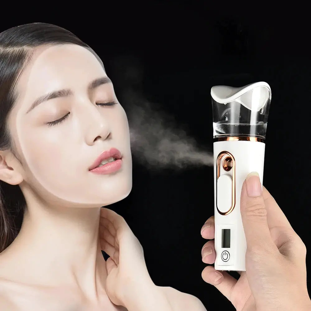Nano Mist Facial Sprayer | Rechargeable Cold Spray | Moisture Tester | One Size