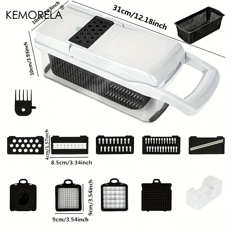 Vegetable Cutter | 22 In 1 Multifunction | Handheld With Container | 15 In 1